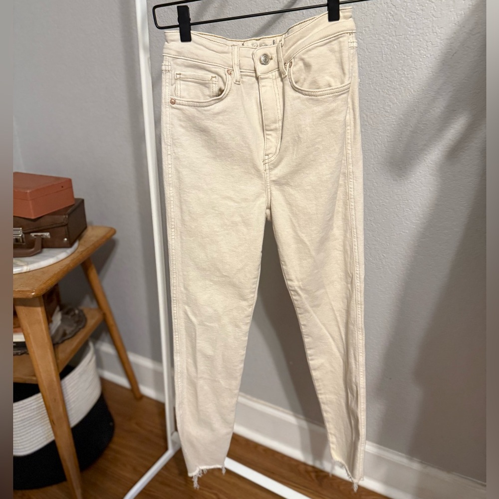 We The Free Cream High Rise skinny Jeans